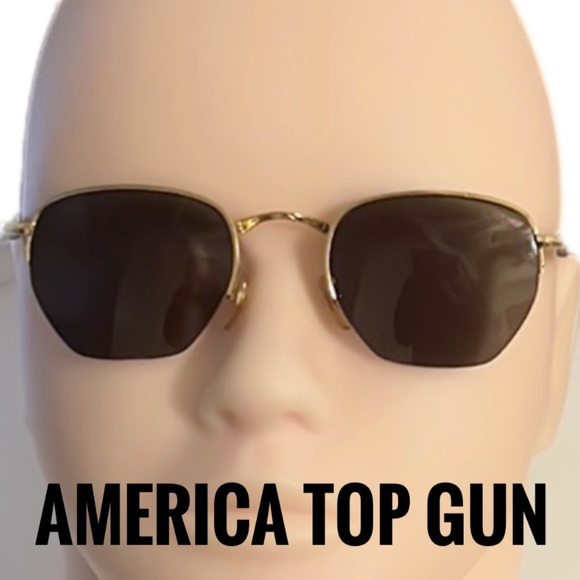 Authentic America 90’s Top Gun aviator vintage designer sunglasses Made it Italy - Picture 1 of 15